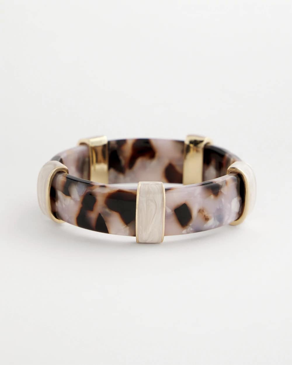 Chico's Tortoise Spider Lily Stretch Bangle Neutral