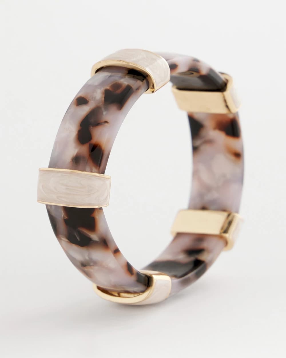 Chico's Tortoise Spider Lily Stretch Bangle Neutral